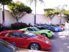 Lambo's take over the hotel's main enterance